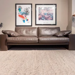 2,5 Sitzer Classics Leder 450 Mocca Sitz Und Rücken Daunencharakter