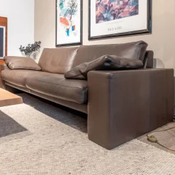 2,5 Sitzer Classics Leder 450 Mocca Sitz Und Rücken Daunencharakter