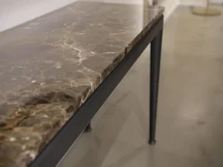 Ablagetisch Pico Marmor Emperador Gestell Schwarz