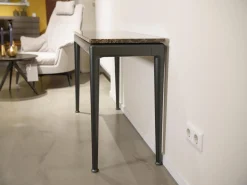 Ablagetisch Pico Marmor Emperador Gestell Schwarz