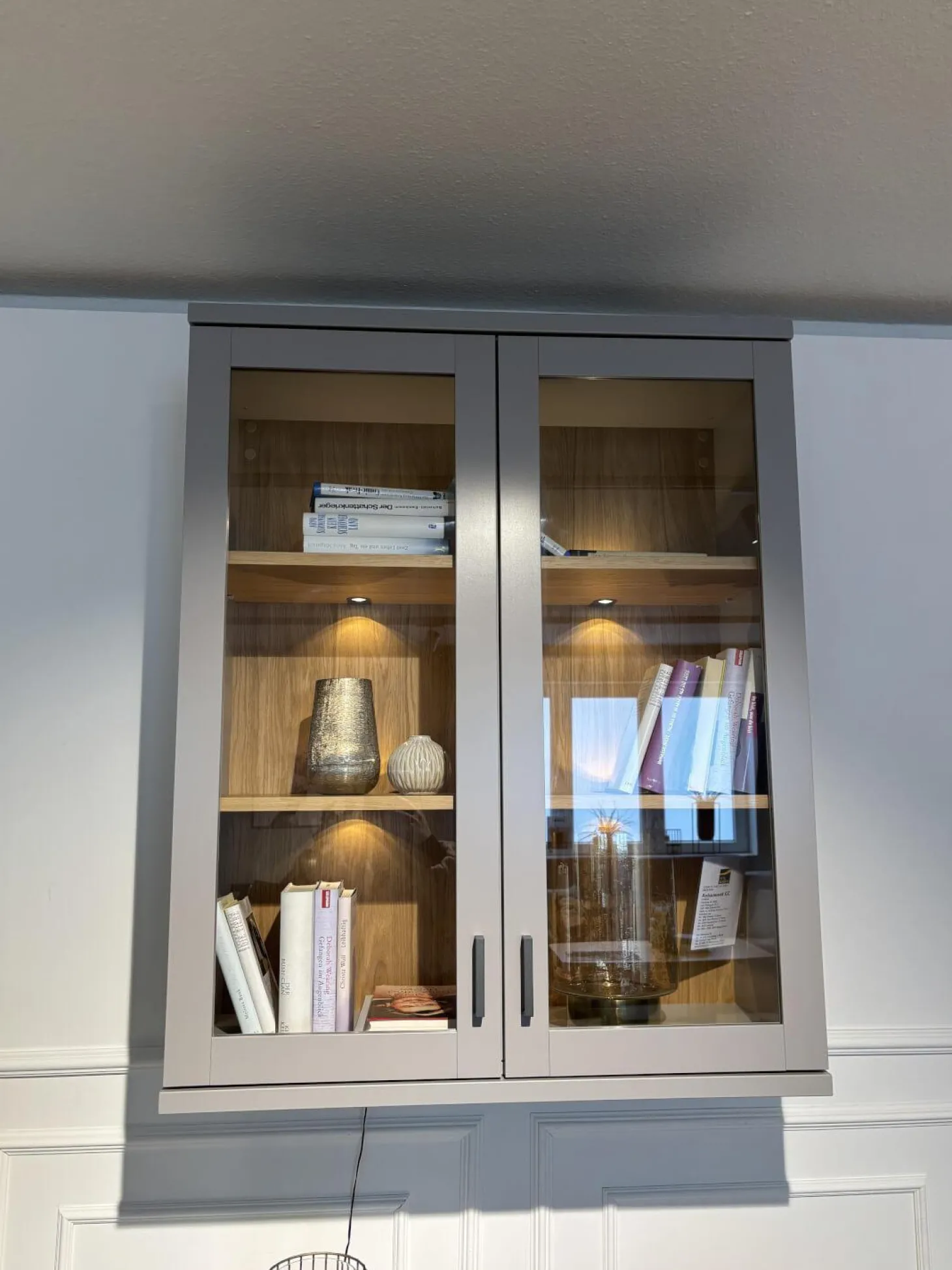 Anbauwand Caseda Lack Platingrau Mit Beleuchtung Und Trafo