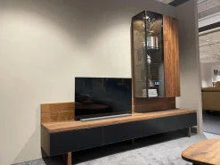 Anbauwand Cubus CWW114B Nussbaum Naturöl 9 Griff Touchbeschlag TB