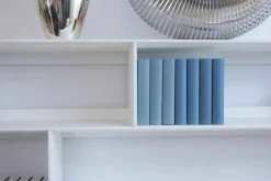 Anbauwand Flat C Glas Schwarz Lackfarbe Gips