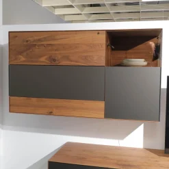 Anbauwand NW 770 Amerikanischer Kernnussbaum Massiv Soft Gebürstet