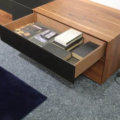 Anbauwand NW 770 Amerikanischer Kernnussbaum Massiv Soft Gebürstet