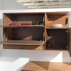 Anbauwand NW 770 Amerikanischer Kernnussbaum Massiv Soft Gebürstet