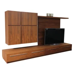 Anbauwand Sipario Nussbaum Hängeelement und Wandpaneel