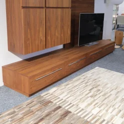 Anbauwand Sipario Nussbaum Hängeelement und Wandpaneel