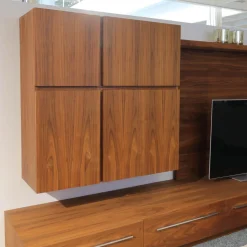 Anbauwand Sipario Nussbaum Hängeelement und Wandpaneel