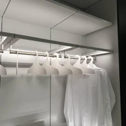 Ankleide Collect Plus Korpus Lack Greige Beige Front Raucheiche Dunkel Schwarz Mit Beleuchtung