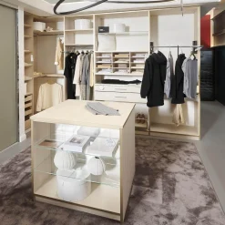 Ankleide Holzdekor Sockelleiste Fjord Decor Glasoptik Bronce Gebürstet Mit Insel Und Beleuchtung