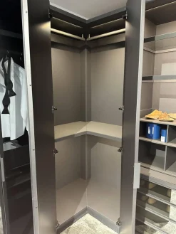 Ankleide Senzafine Fitted Melamin Ardesia Grau Türen Metallisch Lackiert Bronzo 23 Grau Anthrazit Mit Beleuchtung