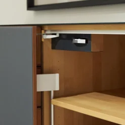 Anrichte Cubus Pure AC 297195 Kirschbaum Geölt Schiebetüre Und Abdeckplatte Glas Matt Anthrazit Füße Metall