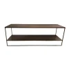 Anstelltisch Calder Platte Sucupia Furnier Gestell Metall Bronze