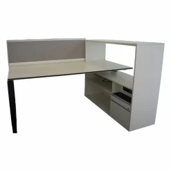 Arbeitstisch T6 Workstation Sideboard Weiß Melamin