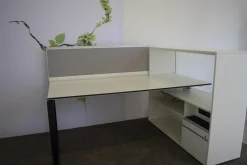 Arbeitstisch T6 Workstation Sideboard Weiß Melamin