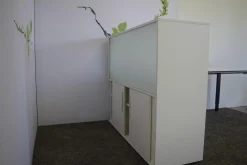 Arbeitstisch T7 Workstation Weiß Melamin mit Modulschrank