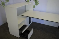 Arbeitstisch T7 Workstation Weiß Melamin mit Modulschrank