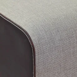 Armlehnsessel Foster 520 Mit Hocker Stoff Bahir 27 Timber 7651 Außen Saddle Leder Coffee