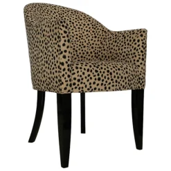 Armlehnsessel Leo Stoff Alcantara Beige Schwarz Füße Schwarz Hochglanz