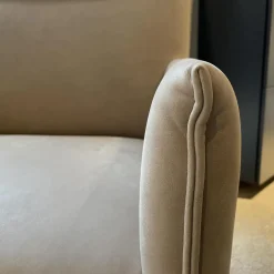 Armlehnsessel Turno Hoch Leder Velvet Inox Drehkreuz Struktur Schwarz Matt