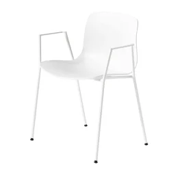 Armlehnstuhl About a Chair AAC18 Polypropylen Weiß Gestell Vierfuß Weiß