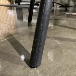 Armlehnstuhl Amelie High Leder Oman Coffee Braun Gestell Eiche Schwarz Geölt