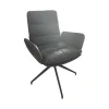 Armlehnstuhl Arva 1513 A Leder PG3 Rawhide 356 Schwarz 4 Fuß Sterngestell M02 Struktur Schwarz Drehbar