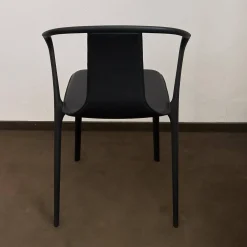 Armlehnstuhl Belleville Bezug Leder Premium Schwarz Gestell Polyamid Spritzguss Tiefschwarz