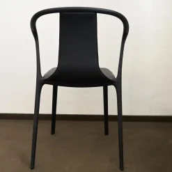 Armlehnstuhl Belleville Bezug Leder Premium Schwarz Gestell Polyamid Spritzguss Tiefschwarz