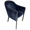 Armlehnstuhl Celine High Uni Stoff Harald 3 792 Dunkelblau Stahlgestell Celine Schwarz Gleiter Aus Kunststoff