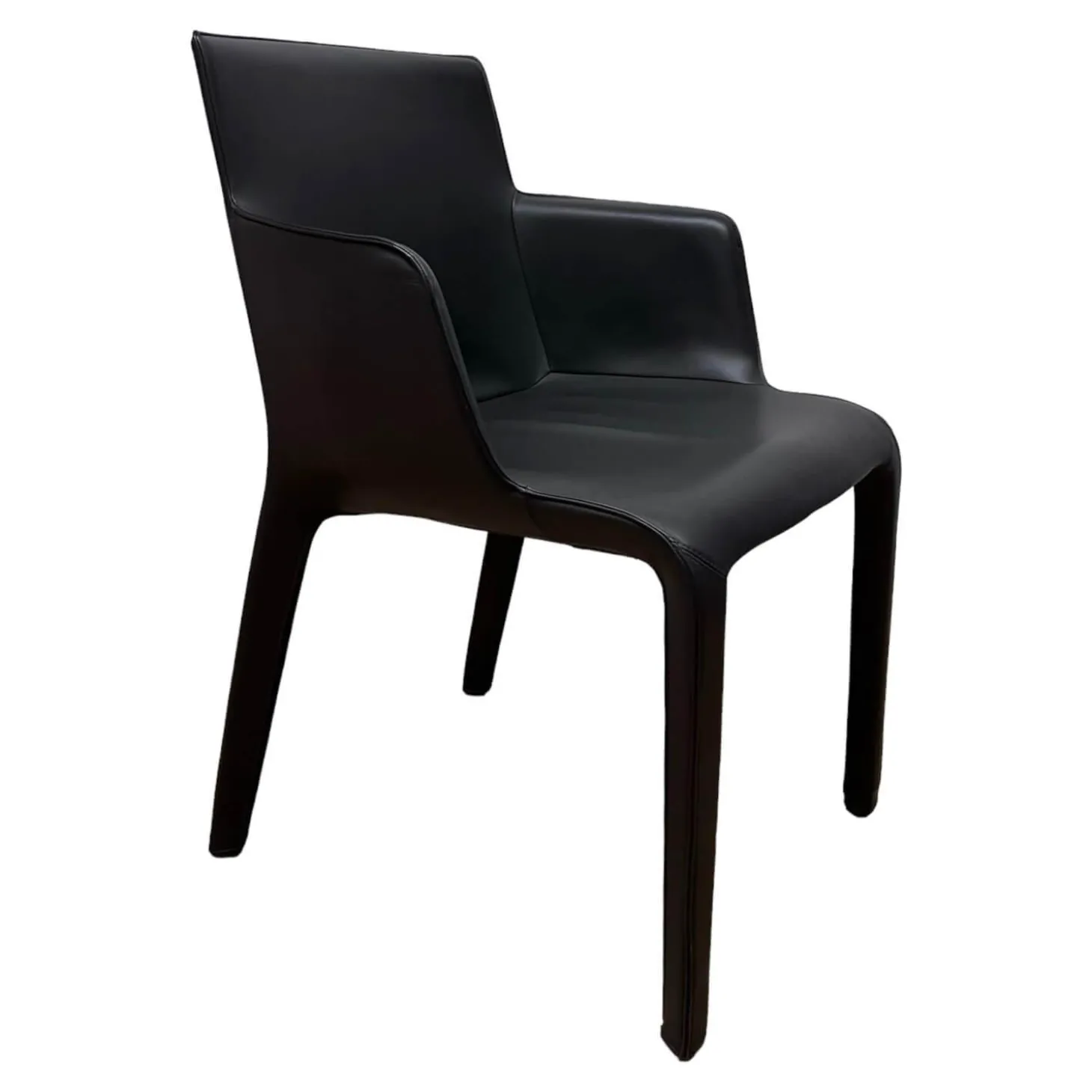 Armlehnstuhl Gio Leder Bronco Chocolate