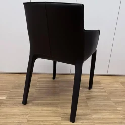 Armlehnstuhl Gio Leder Bronco Chocolate