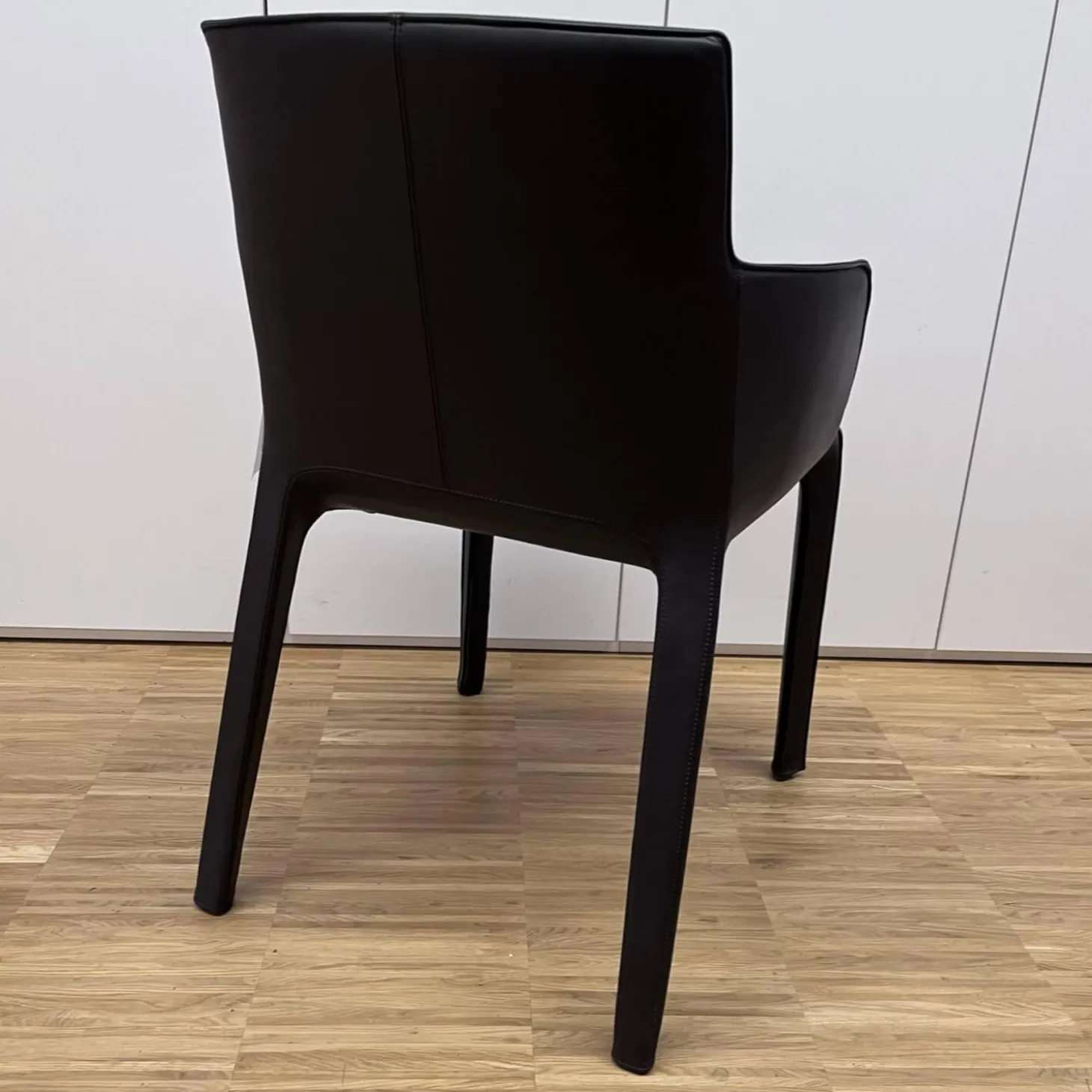 Armlehnstuhl Gio Leder Bronco Chocolate