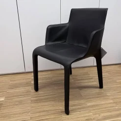 Armlehnstuhl Gio Leder Bronco Chocolate