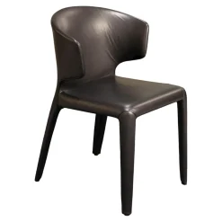 Armlehnstuhl Hola Leder Scozia Schwarz