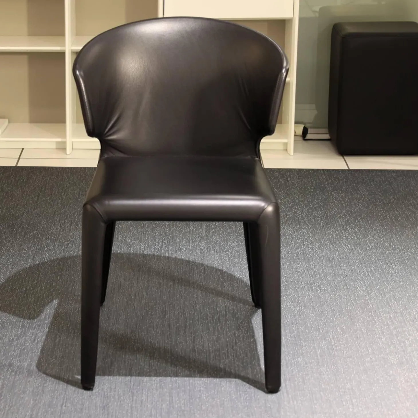 Armlehnstuhl Hola Leder Scozia Schwarz