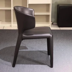 Armlehnstuhl Hola Leder Scozia Schwarz