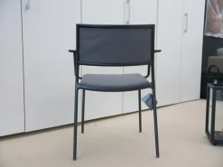 Armlehnstuhl Less Stoff Sunbrella Grau Gestell Aluminium Lava Grau