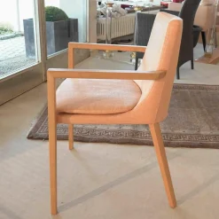 Armlehnstuhl Lexington Stoff Orange Rosa Holz