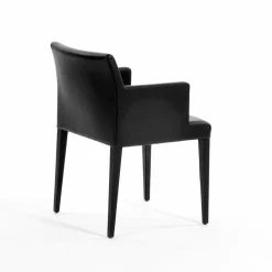 Armlehnstuhl Liz B Leder Ardesia Sc 29 Braun Struktur Buchenholz