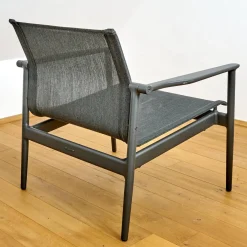 Armlehnstuhl Lounge Chair 180 Bezug Sling Anthrazit Aluminiumgestell Meteor Anthrazit Pulverbeschichtet