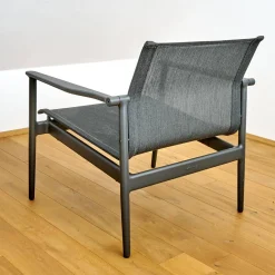 Armlehnstuhl Lounge Chair 180 Bezug Sling Anthrazit Aluminiumgestell Meteor Anthrazit Pulverbeschichtet
