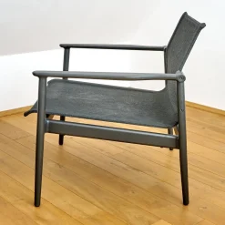 Armlehnstuhl Lounge Chair 180 Bezug Sling Anthrazit Aluminiumgestell Meteor Anthrazit Pulverbeschichtet