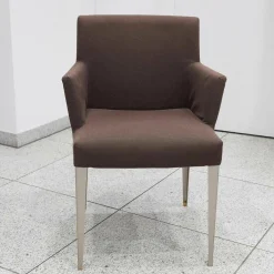 Armlehnstuhl Melandra Gestell A Matt Vernickelt