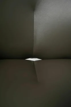 Armlehnstuhl Nana Leder Opium Plaza Brau Graun 80018 Cat. 154 Stahlgestell Beigegrau ME006 lackiert