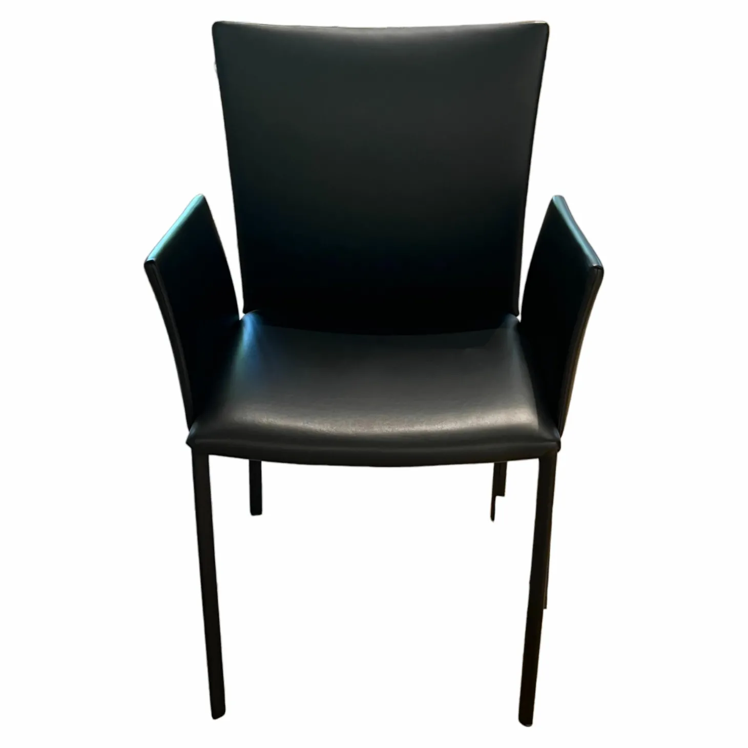 Armlehnstuhl Nobile Soft Leder I 89001 Schwarz