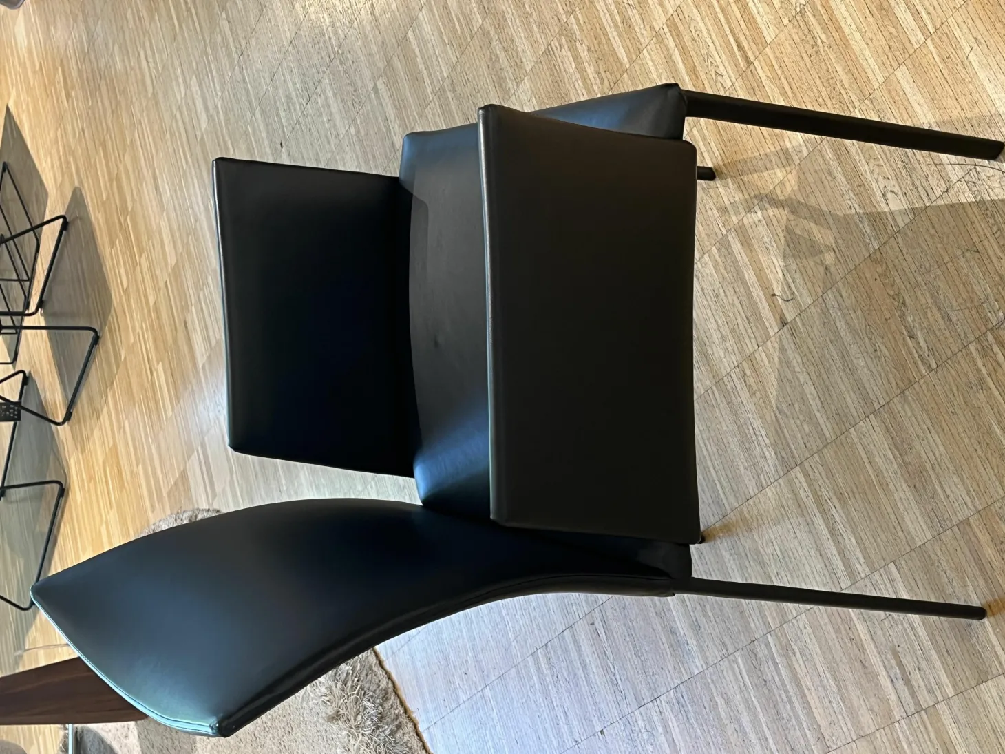 Armlehnstuhl Nobile Soft Leder I 89001 Schwarz