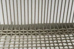 Armlehnstuhl Nodi Geflecht Canax Linen 10 Weiß Gestell Stahl Pulverbeschichtet Weiß