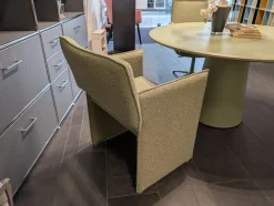 Armlehnstuhl Noto Stoff 8204 Blassgrün Beige